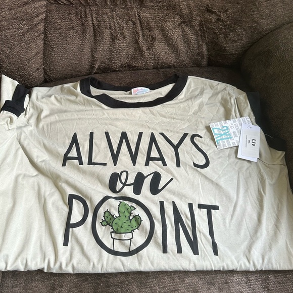 Lularoe Liv sz 2XL tee NWT “always on Point” - Picture 1 of 3